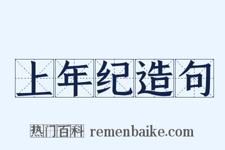 上年纪造句是什么意思的图片